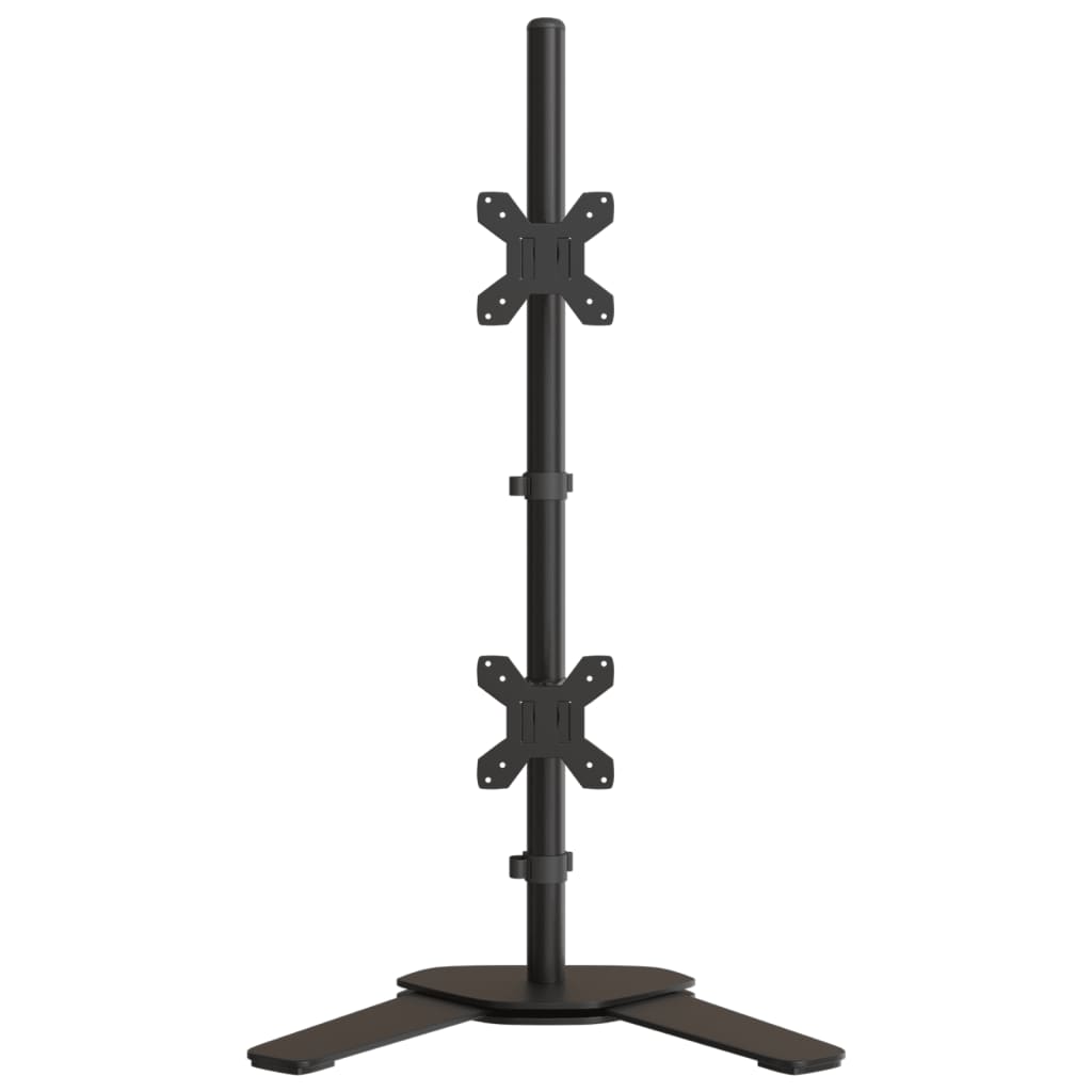 Dual Monitor Stand Black Steel VESA 75/100 mm