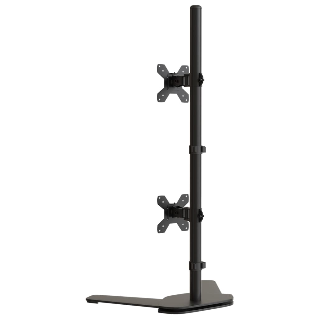 Dual Monitor Stand Black Steel VESA 75/100 mm