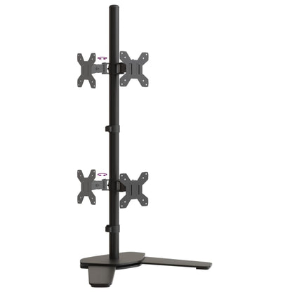 Dual Monitor Stand Black Steel VESA 75/100 mm