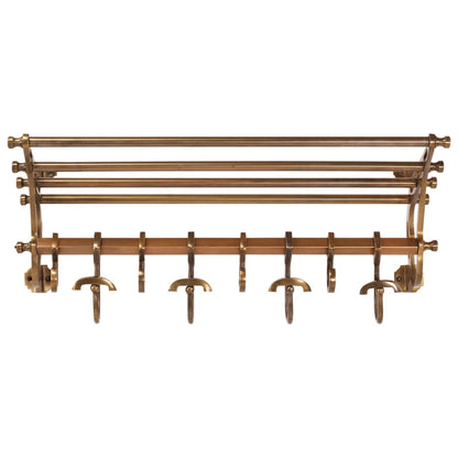 Luggage Rack with Coat Hangers Wall Mounted Aluminium