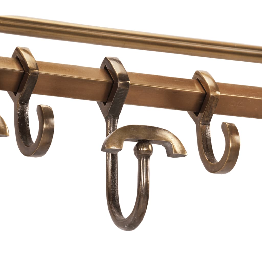 Luggage Rack with Coat Hangers Wall Mounted Aluminium