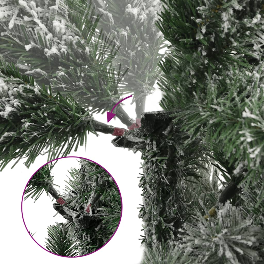 Artificial Hinged Christmas Tree with Flocked Snow 240 cm