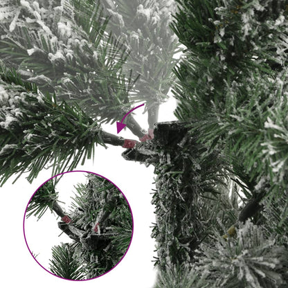 Artificial Hinged Christmas Tree with Flocked Snow 240 cm