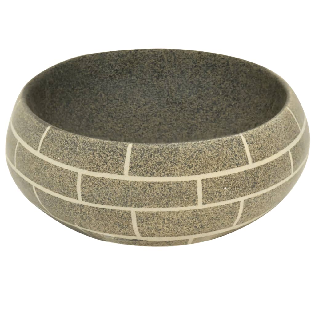 Countertop Basin Multicolour Oval 59x40x15 cm Ceramic