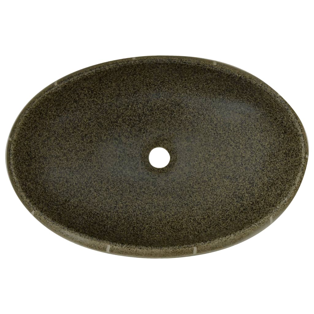 Countertop Basin Multicolour Oval 59x40x15 cm Ceramic