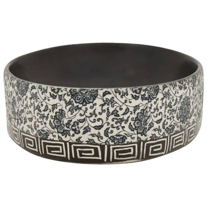 Countertop Basin Black and Blue Oval 56.5x36.5x13.5 cm Ceramic