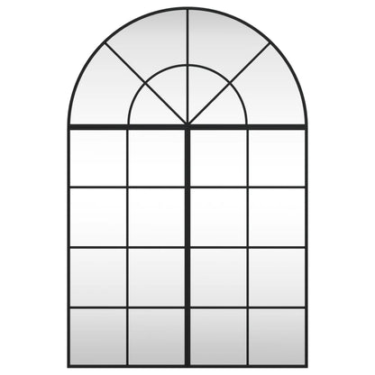 Wall Mirror Black 80x120 cm Arch Iron