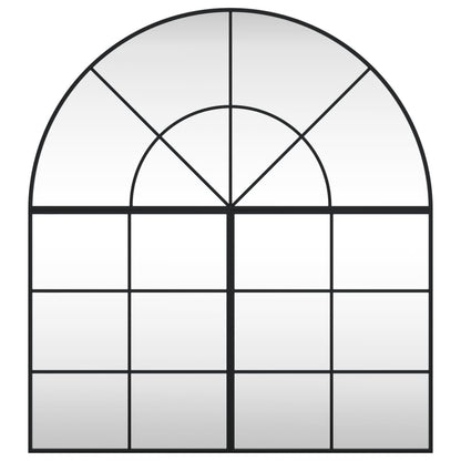 Wall Mirror Black 100x110 cm Arch Iron