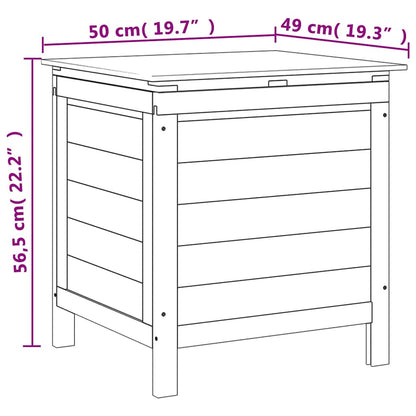 Garden Storage Box 50x49x56.5 cm Solid Wood Fir