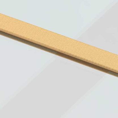 Sliding Door Gold 76x205 cm Clear ESG Glass and Aluminium