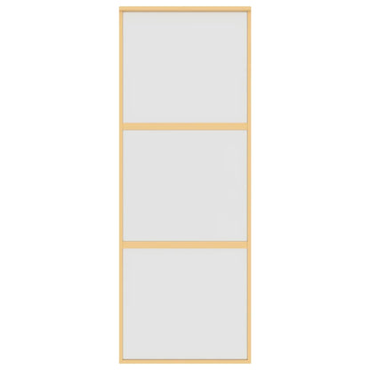 Sliding Door Gold 76x205 cm Frosted ESG Glass and Aluminium