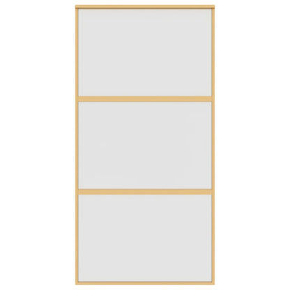 Sliding Door Gold 102.5x205 cm Frosted ESG Glass and Aluminium