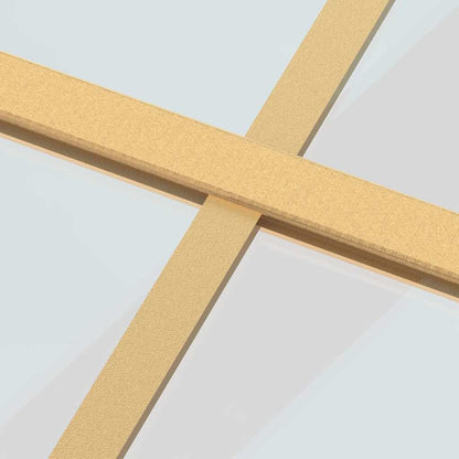 Sliding Door Gold 76x205 cm Clear ESG Glass and Aluminium