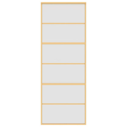 Sliding Door Gold 76x205 cm Frosted ESG Glass and Aluminium