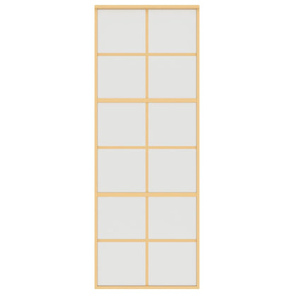 Sliding Door Gold 76x205 cm Frosted ESG Glass and Aluminium