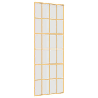 Sliding Door Gold 76x205 cm Frosted ESG Glass and Aluminium