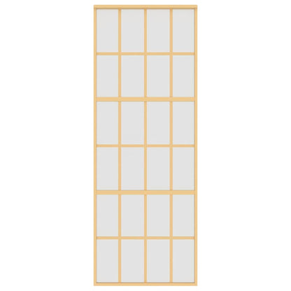 Sliding Door Gold 76x205 cm Frosted ESG Glass and Aluminium