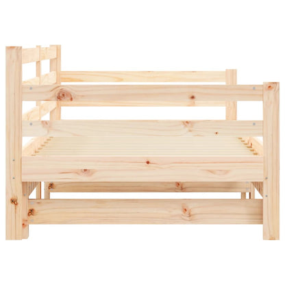 Daybed with Trundle without Mattress 90x200 cm Solid Wood