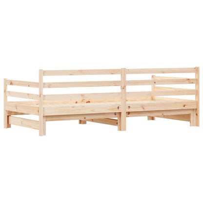 Daybed with Trundle without Mattress 90x200 cm Solid Wood