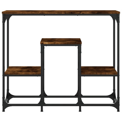 Console Table Smoked Oak 89.5x28x76 cm Engineered Wood