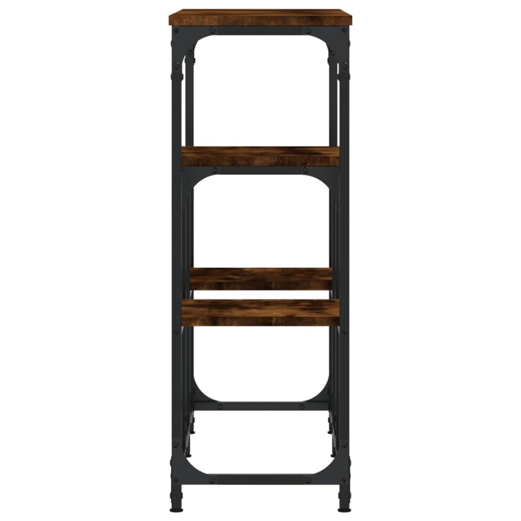 Console Table Smoked Oak 89.5x28x76 cm Engineered Wood