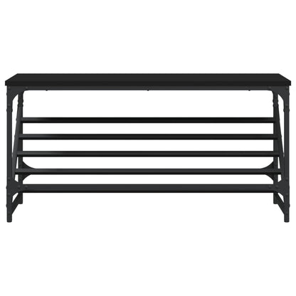 Shoe Rack Black 90x30x45 cm Engineered Wood