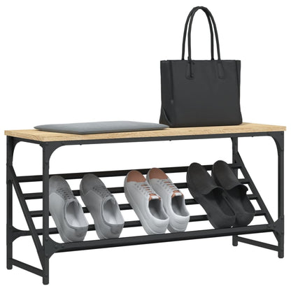 Shoe Rack Sonoma Oak 90x30x45 cm Engineered Wood