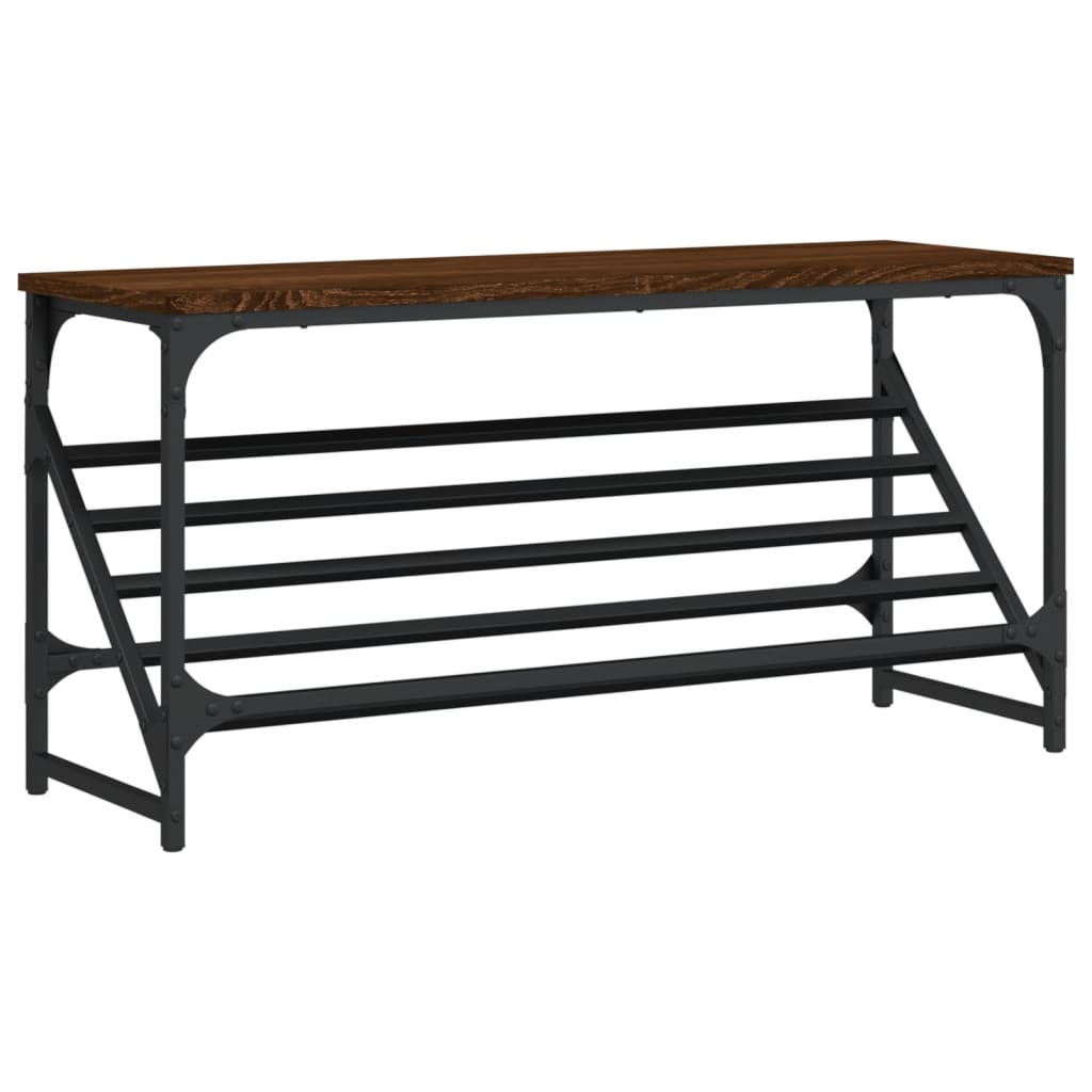 Shoe Rack Brown Oak 90x30x45 cm Engineered Wood