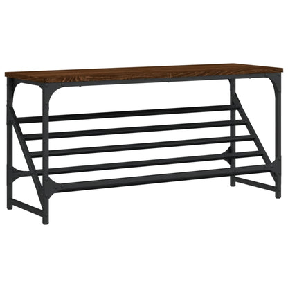 Shoe Rack Brown Oak 90x30x45 cm Engineered Wood