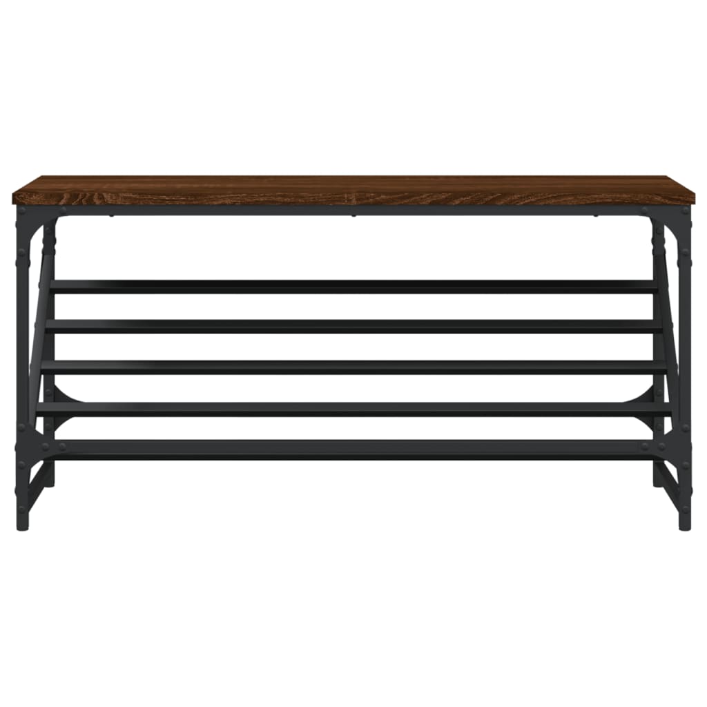 Shoe Rack Brown Oak 90x30x45 cm Engineered Wood