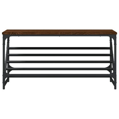 Shoe Rack Brown Oak 90x30x45 cm Engineered Wood