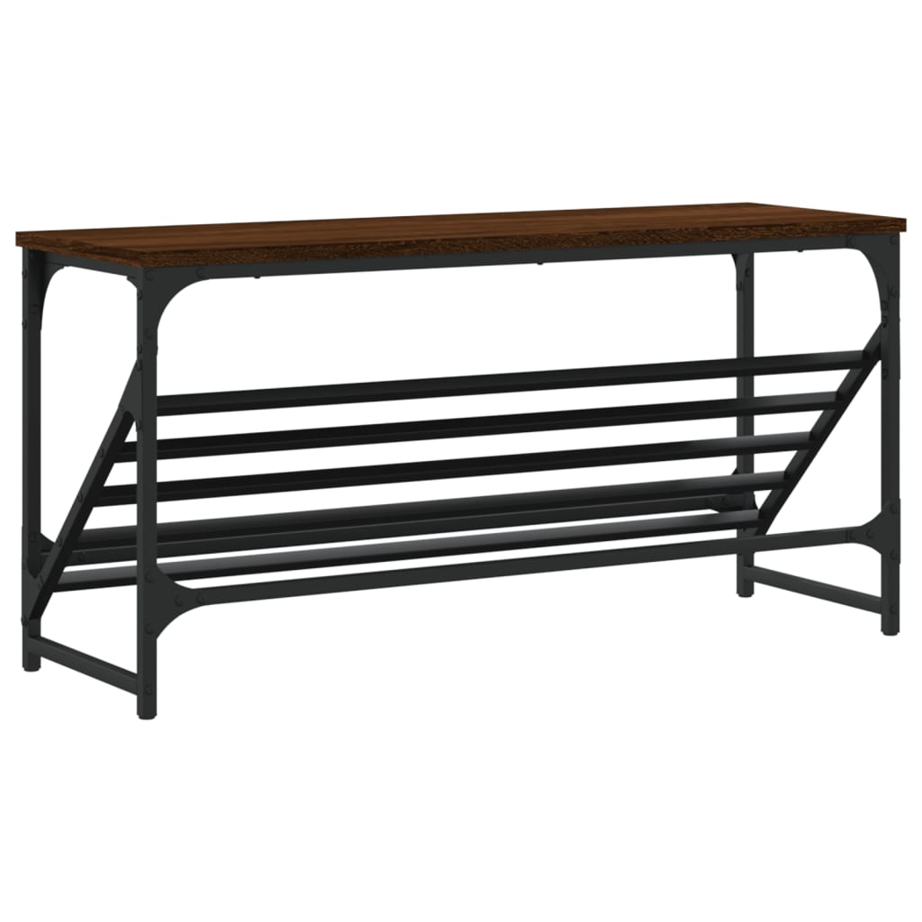 Shoe Rack Brown Oak 90x30x45 cm Engineered Wood