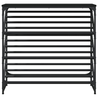 Shoe Rack Black 90x30x85 cm Engineered Wood