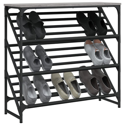Shoe Rack Grey Sonoma 90x30x85 cm Engineered Wood