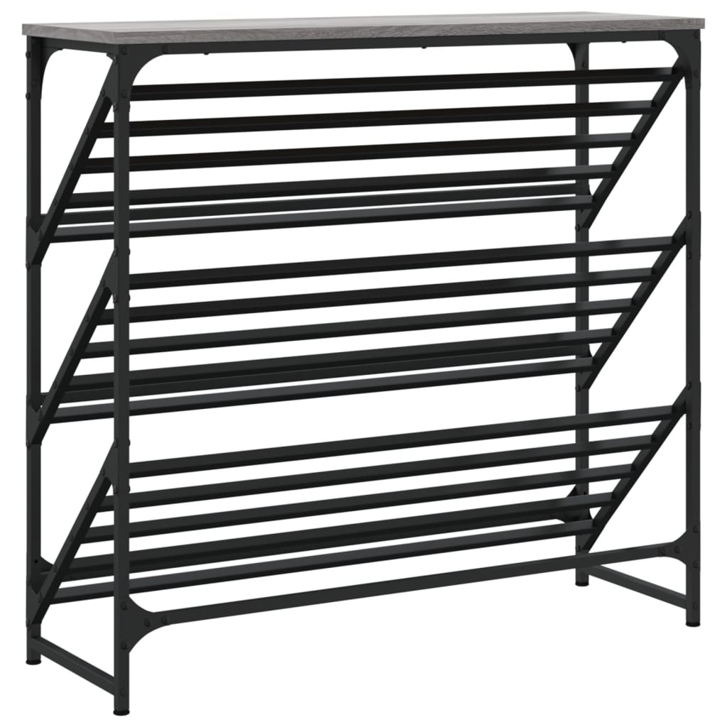Shoe Rack Grey Sonoma 90x30x85 cm Engineered Wood