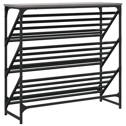 Shoe Rack Grey Sonoma 90x30x85 cm Engineered Wood