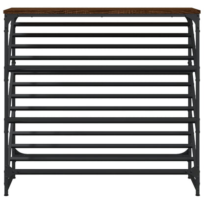 Shoe Rack Brown Oak 90x30x85 cm Engineered Wood