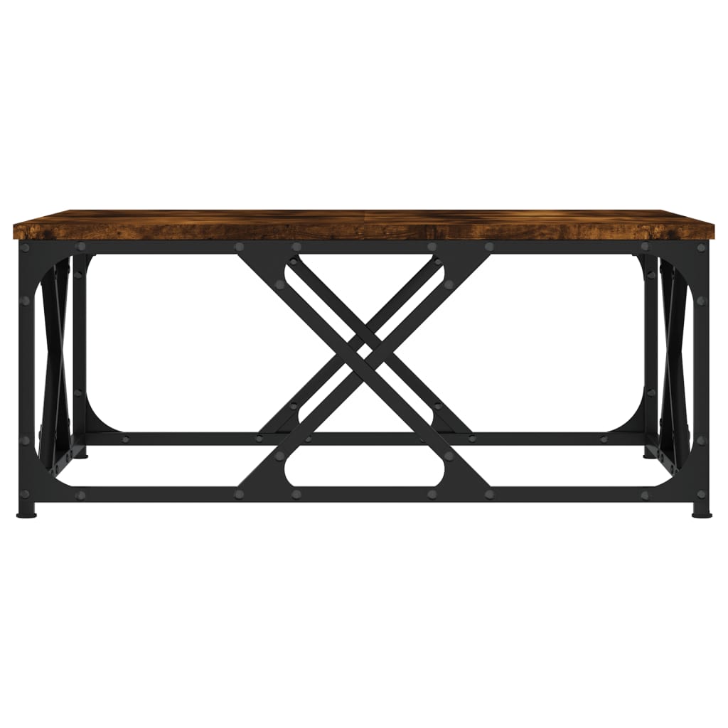 Coffee Table Smoked Oak 70x70x30 cm Engineered Wood