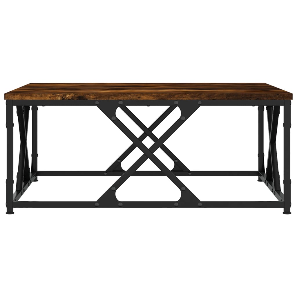 Coffee Table Smoked Oak 70x70x30 cm Engineered Wood