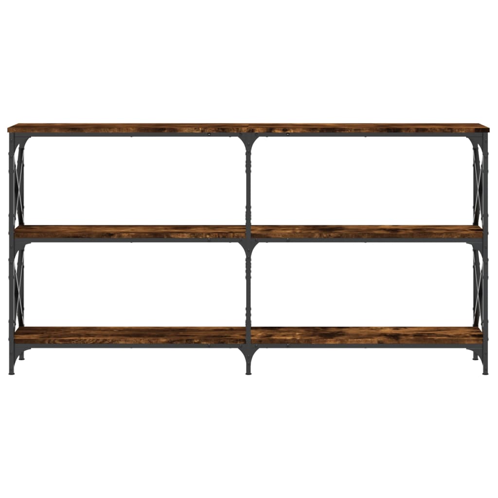 Console Table Smoked Oak 156x28x80.5 cm Engineered Wood