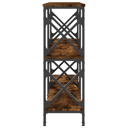 Console Table Smoked Oak 156x28x80.5 cm Engineered Wood