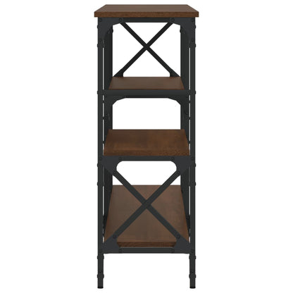 Console Table Brown Oak 150x29x76.5 cm Engineered Wood