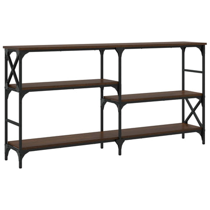 Console Table Brown Oak 150x29x76.5 cm Engineered Wood