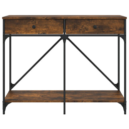 Console Table Smoked Oak 100x39x78.5 cm Engineered Wood