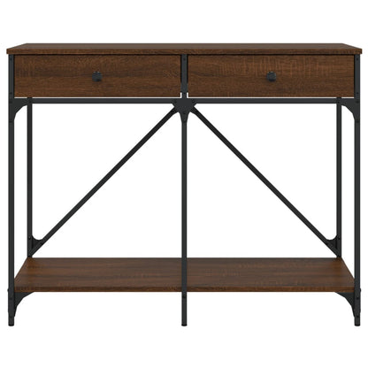 Console Table Brown Oak 100x39x78.5 cm Engineered Wood