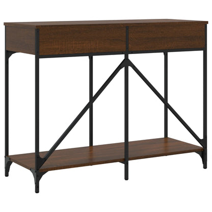 Console Table Brown Oak 100x39x78.5 cm Engineered Wood