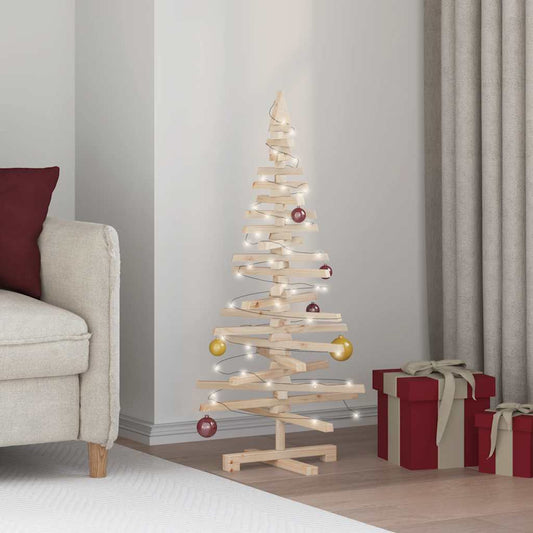 Wooden Christmas Tree for Decoration 120 cm Solid Wood Pine