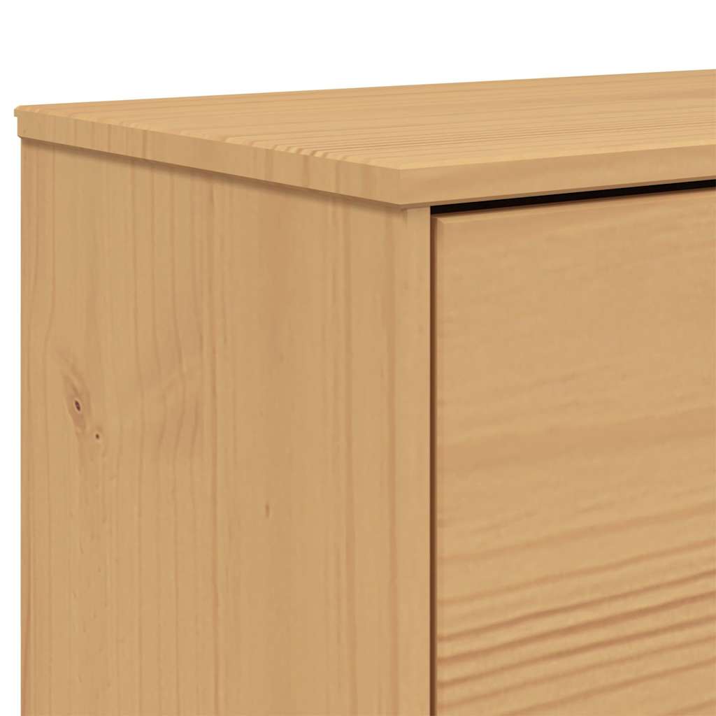 Shoe Cabinet OLDEN Brown 55x35x120cm Solid Wood Pine