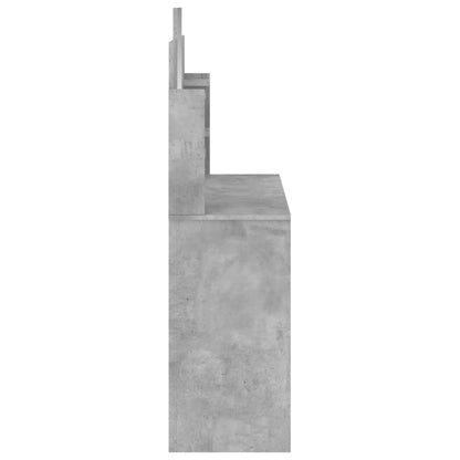 Dressing Table with Mirror Concrete Grey 96x39x142 cm