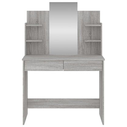 Dressing Table with Mirror Grey Sonoma 96x39x142 cm